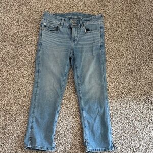American Eagle Outfitters Light Wash Cropped Skinny Jeans